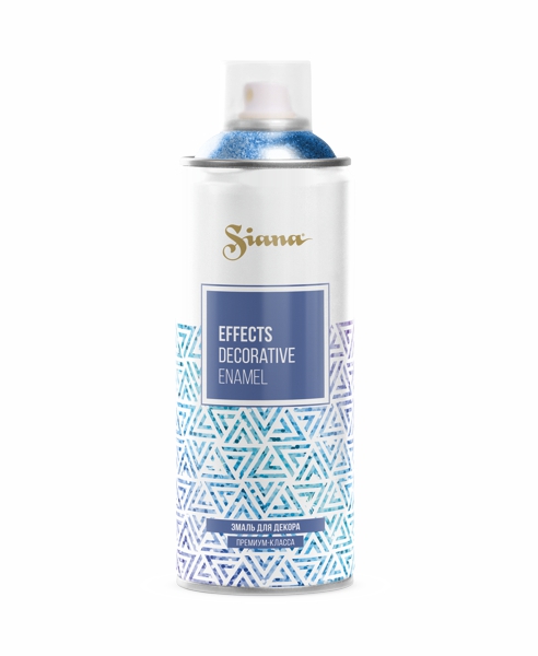 Эмаль для декора Siana Effects глиттер сверкающее серебро (аэрозоль)