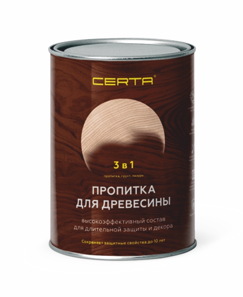 Пропитка по древесине 3в1 CERTA серая (11л)